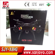 Dron GPS SJY-X8HG con pantalla de 5.8G FPV función de bloqueo alto motor sin escobillas similar protección de batería baja PK H501S Syma X8HG
